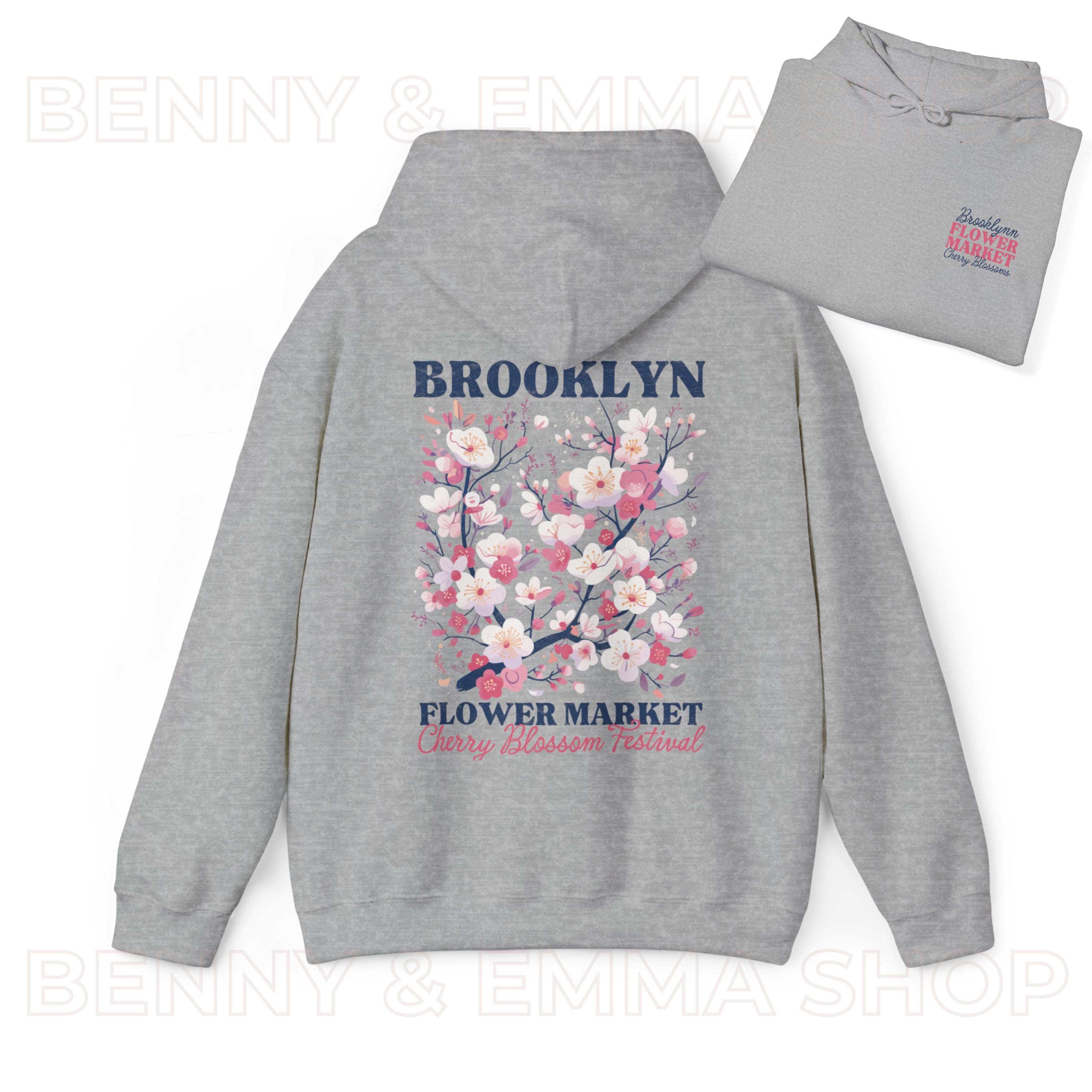 Cherry Blossom Hoodie Brooklyn Sweatshirt Boho Flower Market Shirt