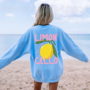Limoncello Pink La Dolce Vita Italy Sweatshirt Tomato Girl summer Crewneck Coastal Granddaughter Amalfi Coast Shirt Lemon Shirt Plus Sizing
