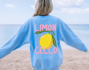 Limoncello Pink La Dolce Vita Italy Sweatshirt Tomato Girl summer Crewneck Coastal Granddaughter Amalfi Coast Shirt Lemon Shirt Plus Sizing