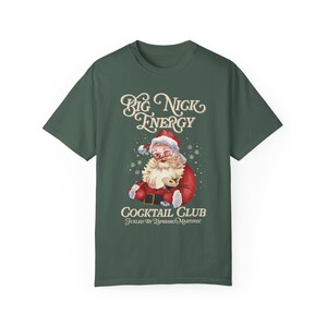 Camisa de martini espresso del club de cócteles Big Nick Energy Camisa fea de Navidad de Papá Noel retro Regalos divertidos de Papá Noel Colores cómodos para amigos Talla grande Blue Spruce
