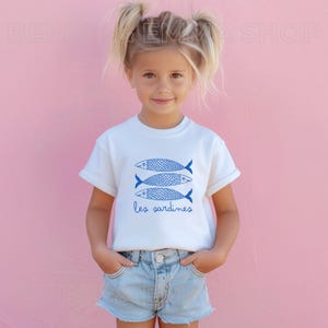 Les Sardines Toddler Shirt Shirt Tinned Fish French Shirt Coastal Granddaughter Ocean Inspired Style