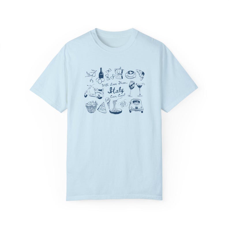 Ciao Italia Shirt Tomato Girl Summer Italy Shirt Old Money Aesthetic Amalfi Coast Shirt Italian Bachelorette Shirt Comfort Colors Plus Size Chambray