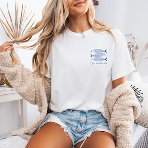 Sardine Shirt Tinned Fish French Shirt Tomato Girl Summer Coastal Granddaughter Downtown Girl Ocean Inspired Style Comfort Color Plus Size