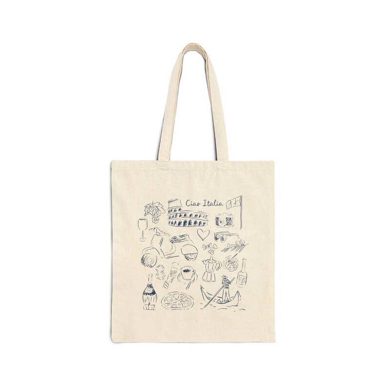 Ciao Italia Tote Bag Tomato Girl Summer Italy Tote Bag Coastal Granddaughter Coastal Grandma Old Money Aesthetic Bridesmaid Bachelorette Bag Natural