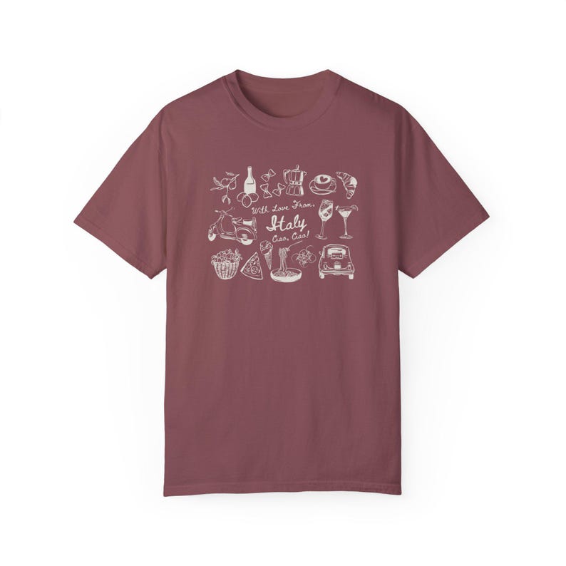Ciao Italia Shirt Tomato Girl Summer Italy Shirt Old Money Aesthetic Amalfi Coast Shirt Italian Bachelorette Shirt Comfort Colors Plus Size Brick