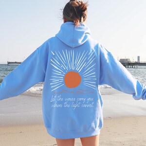 Sunset Hoodie Ocean Inspired Style Ocean Beach Hoodie Coconut Girl