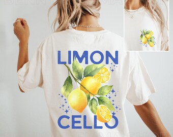 Limoncello Shirt Trendy Italy TShirt Tomato Girl Coastal Granddaughter Amalfi Coast Print Lemon Shirt Citrus Tee Comfort Colors Plus Size