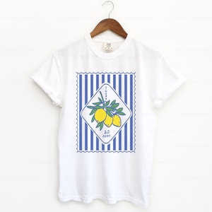 Lemon Italia Shirt, La Dolce Vita Print, Amalfi Coast Tee image 3