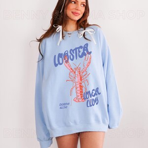 Pink Lobster Crewneck Sweatshirt