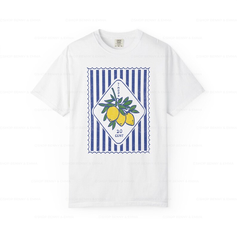 Lemon Italia Shirt, La Dolce Vita Print, Amalfi Coast Tee image 8