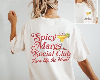 Spicy Margs Social Club Shirt Margs and Matrimony Shirt Tequila Margarita Bachelorette Shirt Old Money Aesthetic Comfort Colors Plus Sizing