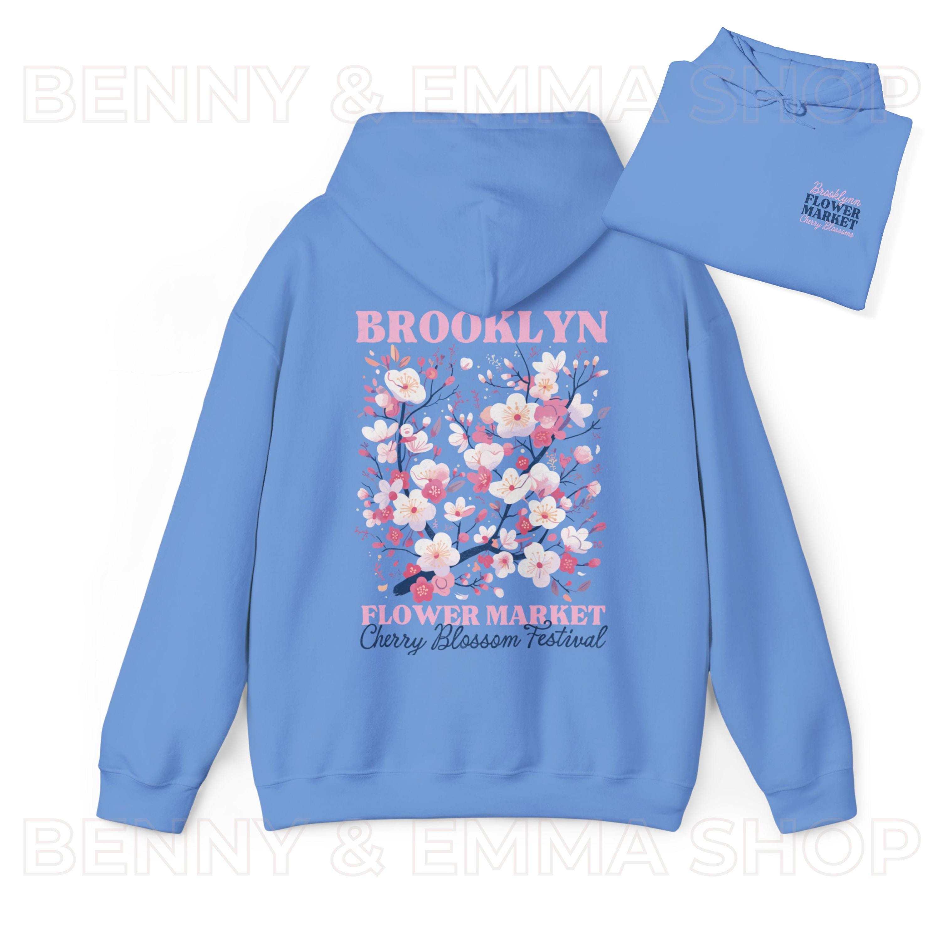 Cherry Blossom Hoodie Brooklyn Sweatshirt Boho Flower Market Shirt