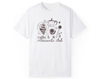 Coffee & Croissants Club Croissant Shirt Breakfast Club