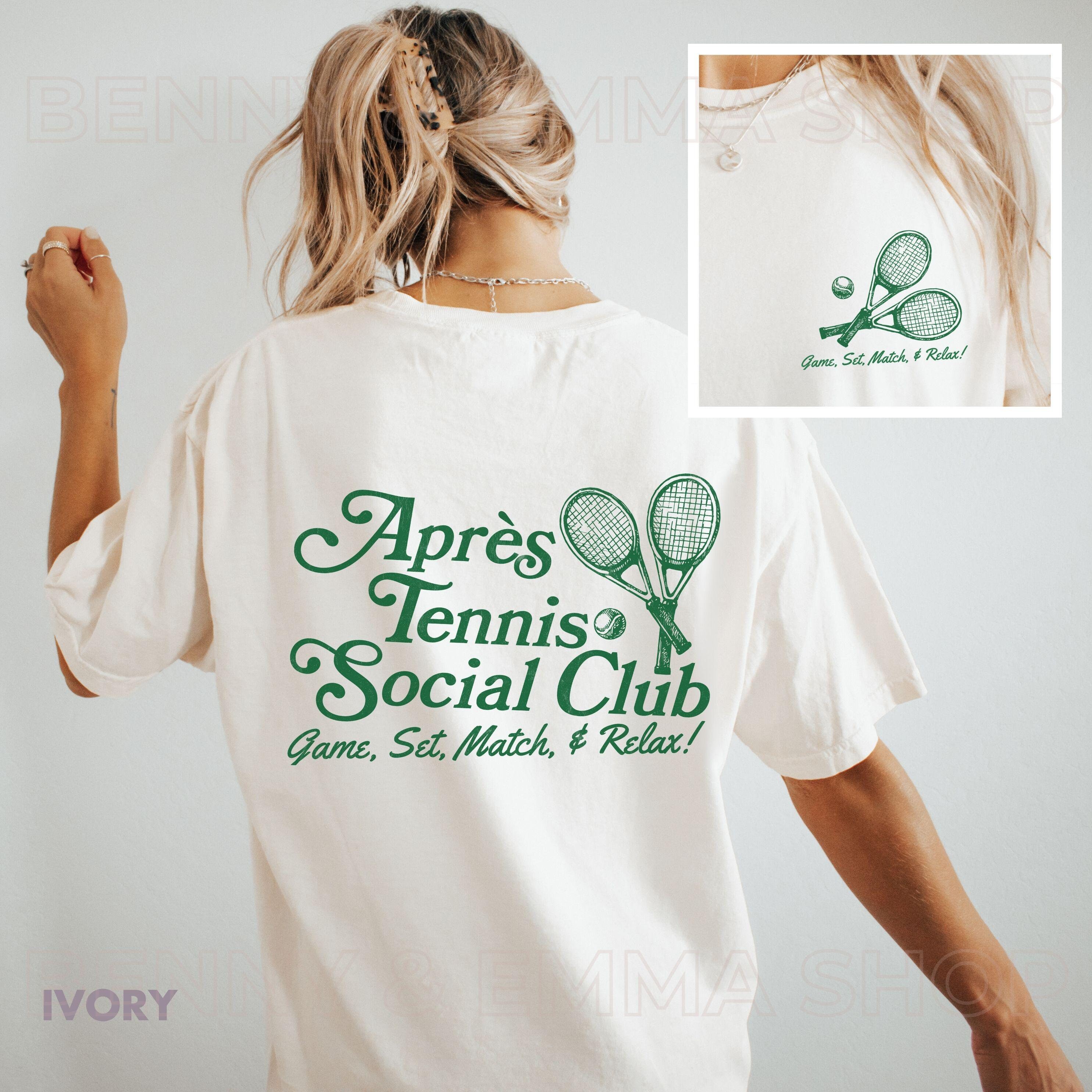 Apres Tennis Shirt Tennis Team Old Money Aesthetic Tennis Club Tennis Coach  Gift Preppy Downtown Girl Uptown Girl Comfort Colors Plus Sizing