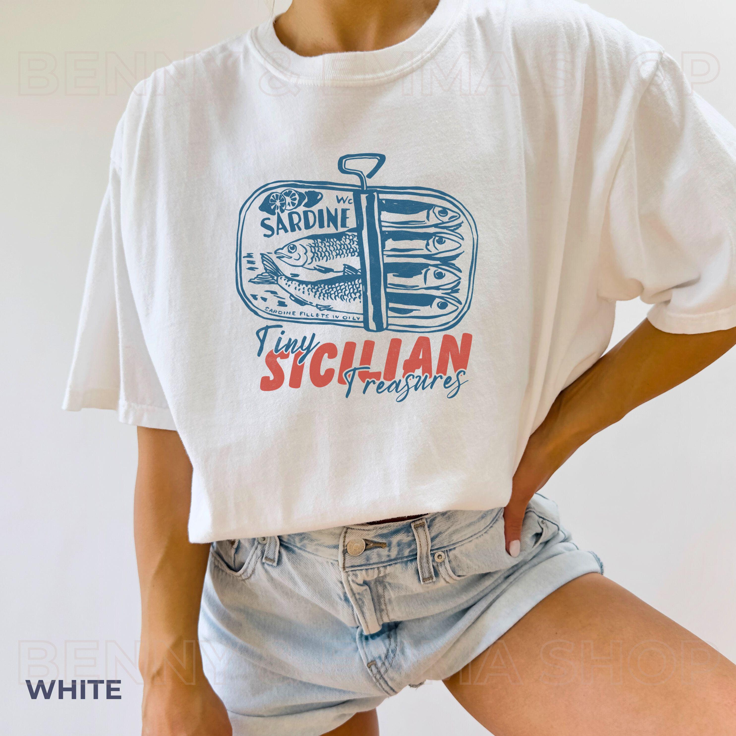 Sardines Tinned Fish Shirt Sicilian Gifts Italia Shirt Tomato Girl