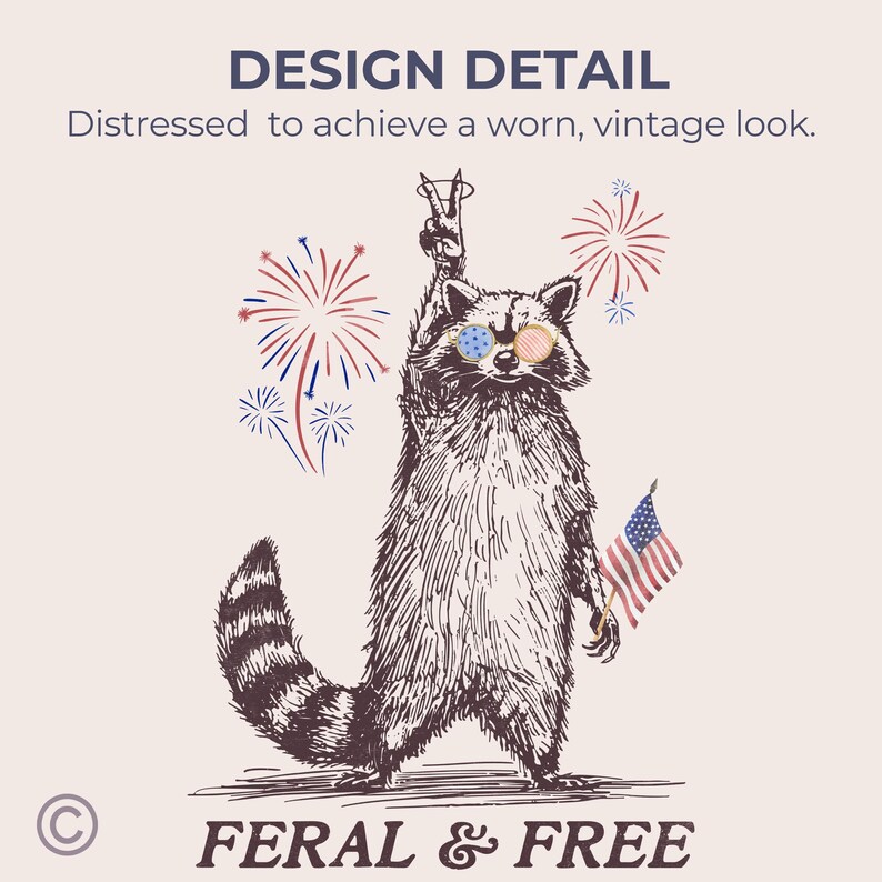 Funny July 4th Tank Top Raccoon Shirt Feral & Free Fireworks Shirt Feral Girl Summer Raccoon Meme Trendy Gift Comfort Colors Plus Sizing afbeelding 7