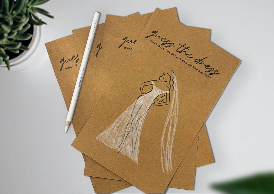 printable guess the dress bridal shower game Printable Guess the Dress Bridal Shower Game, Rustic Wedding Shower Game, Printable  Bridal Shower Game, Unique Kraft Bridal Shower Game