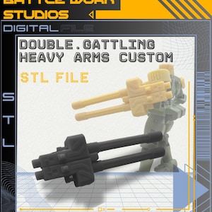 HG.Double Gattling Heavy Arms Custom STL Digital download  144 scale -Gundam Wing