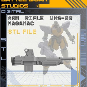Arm Rifle WMS-03 Maganac STL Digital Download  144th scale.
