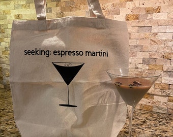 Espresso Martini Tote Bag For A Cocktail Lover