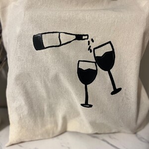 Wine Bottle Tote Bag