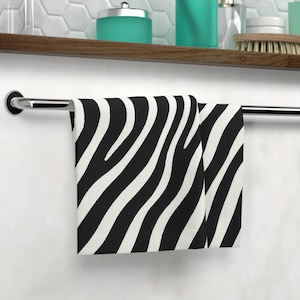 Stylish Face Towel - Zebra Print, Bathroom Decor, Spa Gift, Eco-Friendly Washcloth, Quick-Dry Facial Towel