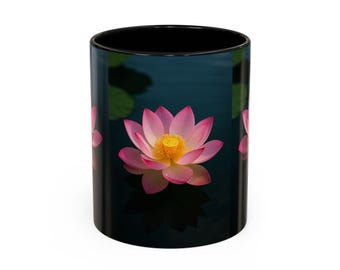 Tasse à café fleur de lotus : tasse florale en céramique, décoration zen