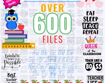 Teacher SVG Bundle, Teacher Quote Svg, Teacher Svg, School Svg, Teacher Life Svg, Back to School Svg, Teacher Appreciation Svg
