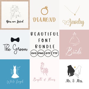 The Ultimate 50 Font Bundle, Beautiful Fonts, Cricut, Canva Font, Script Font, Fonts, Digital Fonts, Procreate Fonts, Crafting, SVG Font