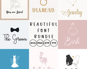 The Ultimate 50 Font Bundle, Beautiful Fonts, Cricut, Canva Font, Script Font, Fonts, Digital Fonts, Procreate Fonts, Crafting, SVG Font