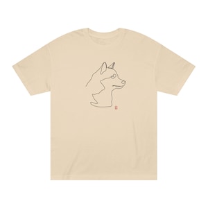 柴犬コンターラインシャツ