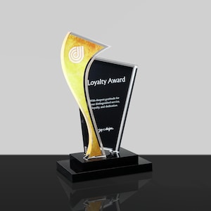 Personalized Acrylic Trophy - Custom Awards for Gala | Ideal for Recognition, Corporate Achievements, and Celebrations | Full Color Gift