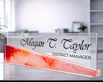 Personalized Office Name Plate | Custom Workspace Desk Decor | Table Name Sign