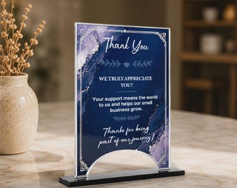 Modern Arch Acrylic Table Sign, Custom Business Logo Display, Event Decor