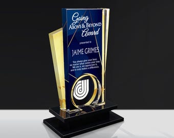 Luxury Corporate Trophy | Custom Award for Employee Appreciation | Personalized Gifts | Client Gifts
