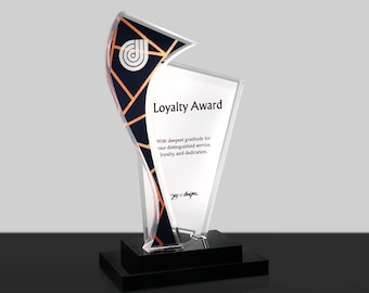 Custom Acrylic Award | Legacy Peak Trophy for Employee Recognition