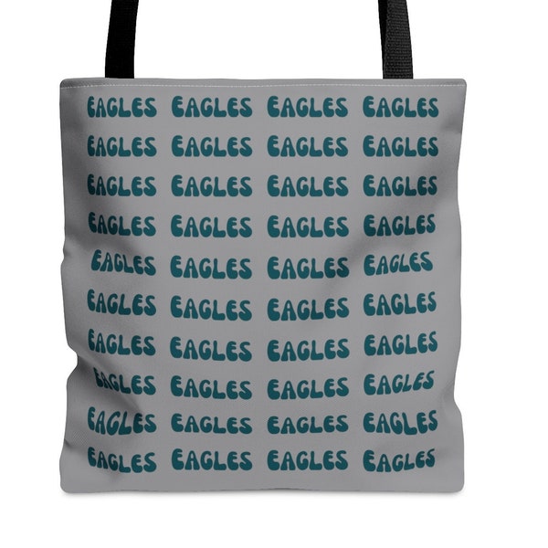Eagles Canvas Tote Bag, Sports Tote, Gym Bag Shoulder Purse, All Occasion, Shopping Bag, Bird Watcher Tote, Book Carrier, Gift Idea