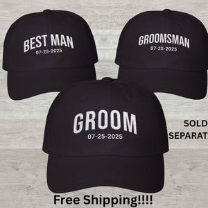 Custom Bachelor Party Hats, Groom Hat, Personalized Embroidered Best Man Cap, Groomsman Baseball Cap, Wedding Party Gifts, Groomsman Gifts