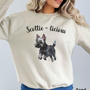 Scottish Terrier Sweatshirt, Cute Scottie Sweater, Scottie Dog Mom Shirt, Scottie Dog Person Pullover, Terrier Lover, Scottish Terrier Gifts