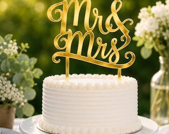Mr. and Mrs. Cake Topper