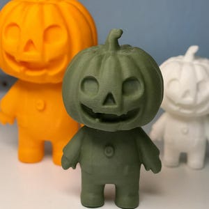 3D Printed Individual Pumpkin Figurine – Halloween Decoration