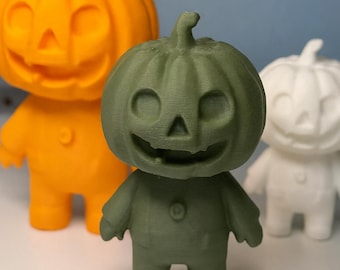 3D Printed Individual Pumpkin Figurine – Halloween Decoration