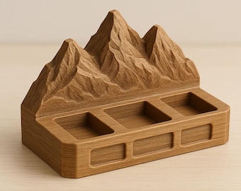 Mountain Key Holder – Rustic Organizer for Keys, Jewelry & Small Items