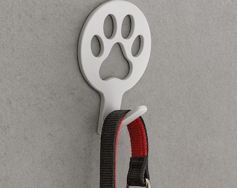 Gancio da parete con impronta di zampa – Porta guinzaglio e accessori per cani