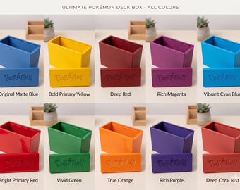 Pokémon Deck Box — 3D Printed Card Holder, 10 Colors, TCG Accessory Gift for Card Players