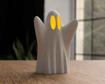 Hollow 3D Printed Ghost – Halloween Light Cover & Spooky Decor
