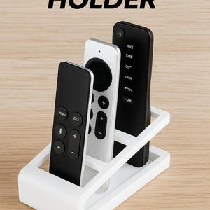 Modern Remote Control Organizer – 3D Printed Remote Holder for Apple TV, Roku & More | Minimalist Home Tech Dock