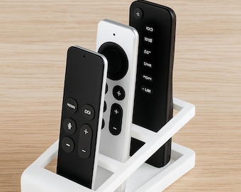 Organizzatore moderno per telecomandi – Supporto per telecomandi stampato in 3D per Apple TV, Roku e altro / Dock minimalista per la tecnologia domestica