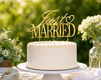 Just Married Cake Topper