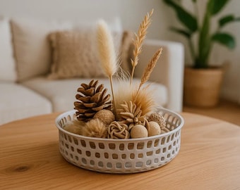Modern Decorative Bowl – Minimalist Round Basket for Coffee Table, Centerpieces & Storage